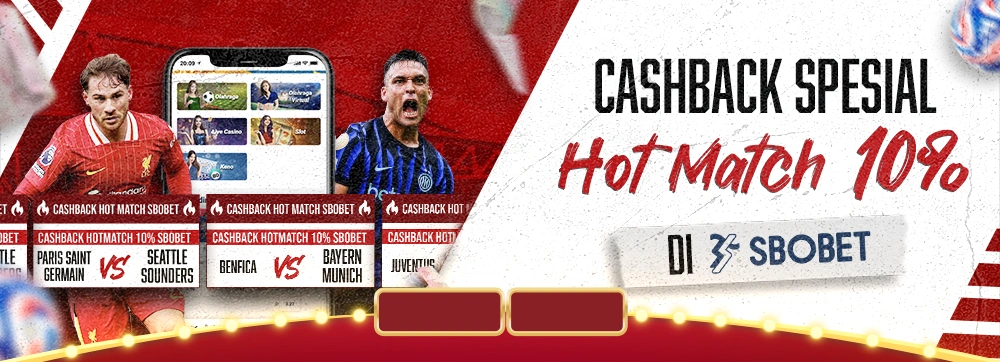 Cashback Hotmacth 10% di SBOBET
